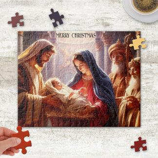 Geboorte van Jezus Christus Kerstpuzzel Legpuzzel