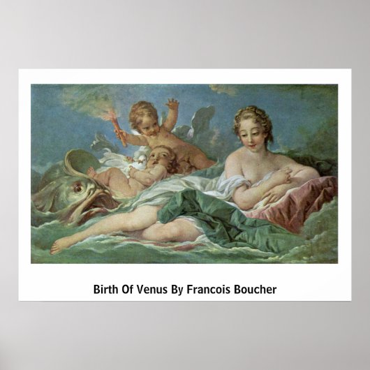 geboorte van Venus door Francois Boucher Poster (Voorkant)
