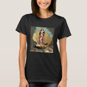 Geboorte van Venus en haar zwarte katten grappige  T-shirt
