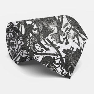 Geboorte van Wolven – Expressionistische Noir Stropdas