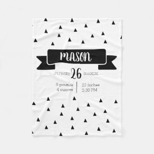 Geboorteaankondiging aangepaste kleur deken baby s