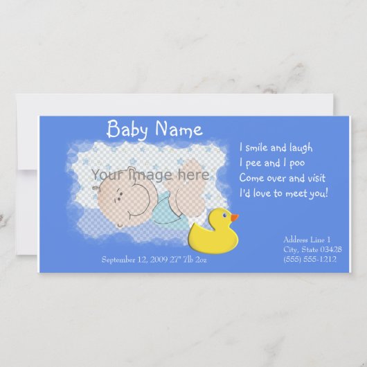 Geboorteaankondiging Aankondiging (Voorkant)