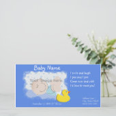 Geboorteaankondiging Aankondiging (Staand voorkant)