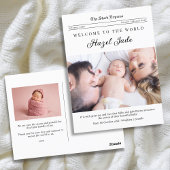 Geboorteaankondiging familiekrant briefkaart