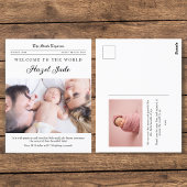 Geboorteaankondiging familiekrant briefkaart