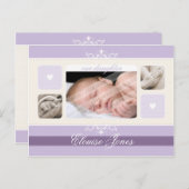 GEBOORTEAANKONDIGING:: Floriish1 - meisje Aankondigingskaart (Voorkant / Achterkant)