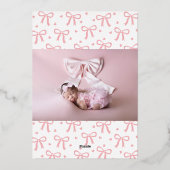 Geboorteaankondiging Folie Uitnodiging (Achterkant)