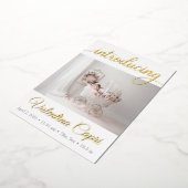 Geboorteaankondiging Folie Uitnodiging (Gedraaid)