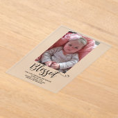 Geboorteaankondiging Frosted Acrylic Kaart Acryl Uitnodigingen (Laagn)