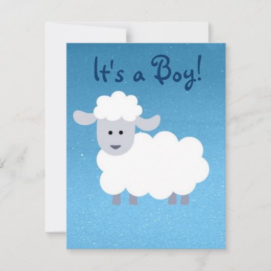 Geboorteaankondiging! Het is een jongen! Aankondiging (Voorkant)