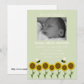 Geboorteaankondiging Hoor De Buzz Aankondiging (Voorkant / Achterkant)