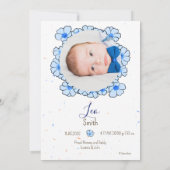 Geboorteaankondiging konijn bloem aankondiging (Achterkant)