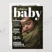 Geboorteaankondiging Modern Baby Magazine Aankondiging (Voorkant / Achterkant)