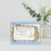  Geboorteaankondiging-Stork op schoorsteen Aankondigingskaart (Staand voorkant)