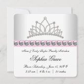 Geboorteaankondigingen Pink Princess Aankondiging (Achterkant)