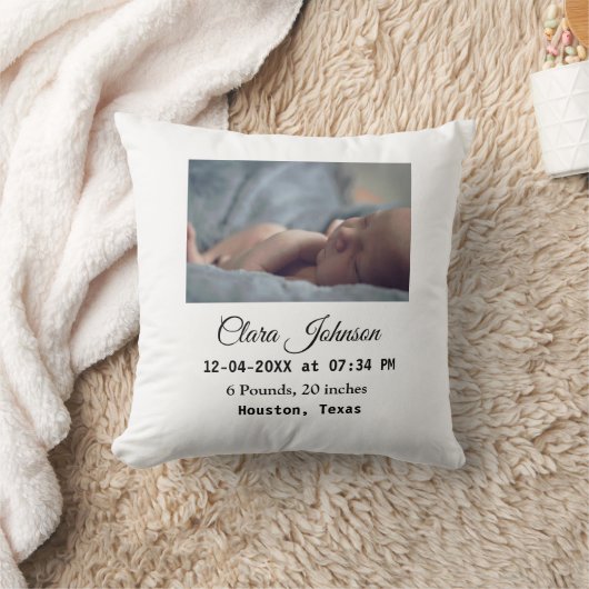 Geboorteaankondigingen toevoegen foto datum tijd p kussen (Deken)