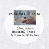 Geboorteaankondigingen voeg foto datum tijd plaats labels (Design 1)