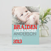 Geboorteaankondigingskaart Aankondiging (Staand voorkant)