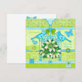 Geboortebloem en edelsteen December Vogelkooi kaar Kaart (Voorkant / Achterkant)