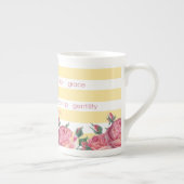 Geboortebloem en Gem Stripe Mok juni Bone China (Rechts)