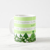 Geboortebloem en Gem Stripe Mok mei (Voorkant links)