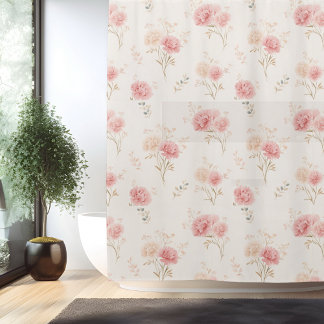 Geboortebloem Januari Anjer Badkamer gordijn