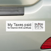 Geboortecertificaat Bumpersticker (Op auto)