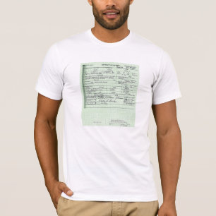Geboortecertificaat t-shirt