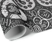 Geboortedag Aantal Word Cloud Derty D ID270 Cadeaupapier (Rol Hoek)