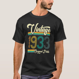 Geboortedag, geboren in 1933, oorspronkelijke onde t-shirt