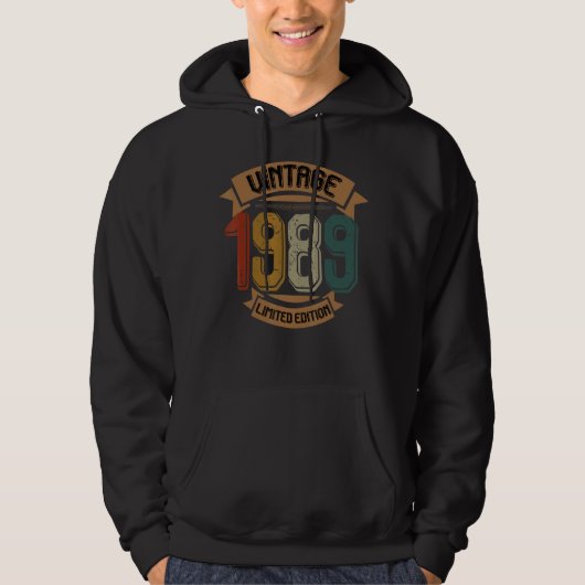 Geboortedag, geboren in 1989  hoodie (Voorkant)