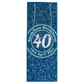 Geboortedag met naam, leeftijd en datum wijnfles wijn cadeautas (Voorkant)