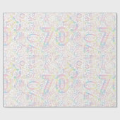 Geboortedag nummer Word Cloud 70 A ID270 Cadeaupapier (Vlak)