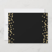 Geboortedag Opslagdatum Gold Glitter Confetti Blac Save The Date (Achterkant)