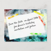 Geboortedag sparen het Briefkaart van de Datum (Voorkant)