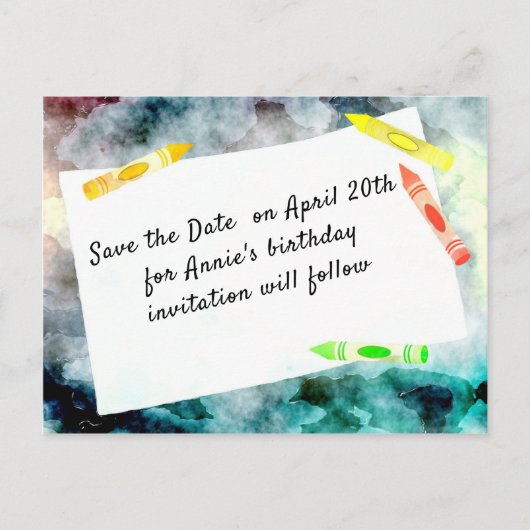 Geboortedag sparen het Briefkaart van de Datum (Voorkant)