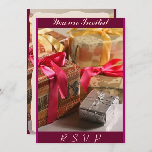 Geboortedag, uitnodiging tot Afstuderen (Voorkant / Achterkant)