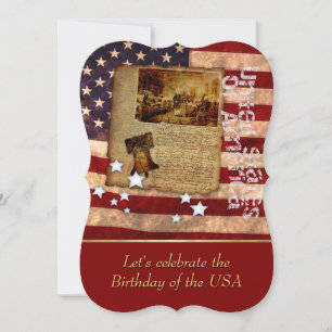 Geboortedag van de uitnodiging van de Verenigde St