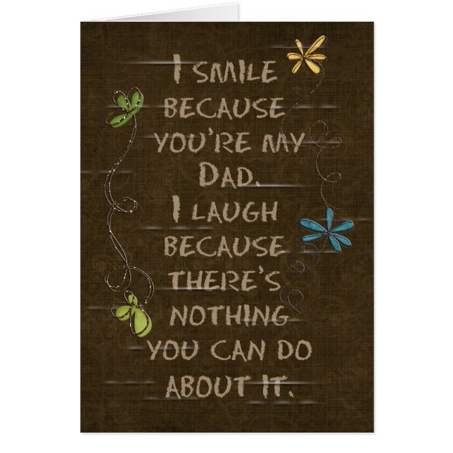 Geboortedag voor pap-florale glitter op bruin (Voorkant)