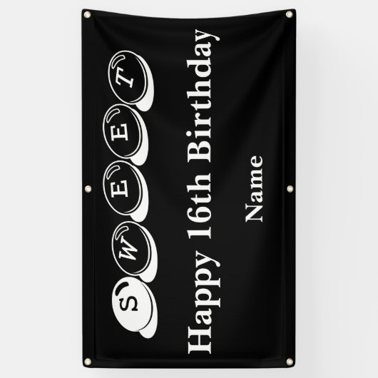 Geboortedatum: 16 spandoek (Verticaal)