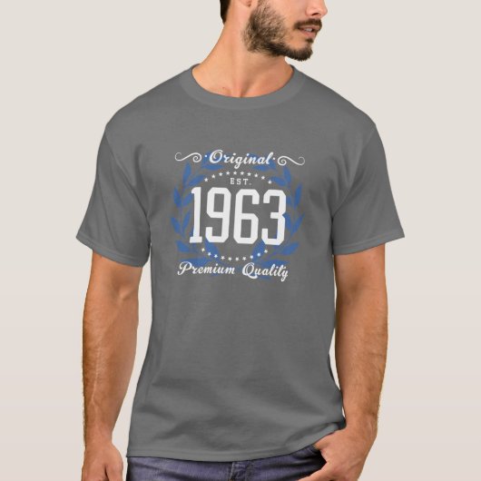 Geboortedatum 1963 t-shirt (Voorkant)