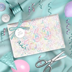 Geboortedatum Aantal Word Cloud 60 A ID270 Cadeaupapier