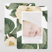 Geboortedatum: Antiek blauwe kaart geboortedatum (Voorkant / Achterkant)