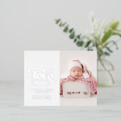 Geboortedatum: Briefkaart Liefde Folie (Staand Voorkant)