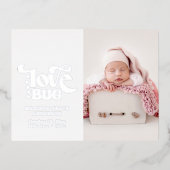 Geboortedatum: Briefkaart Liefde Folie (Voorkant)