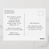 Geboortedatum: Briefkaart Liefde Folie (Achterkant)