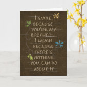 Geboortedatum: Broeder Humor Kaart (Gele Bloem)