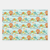 Geboortedatum en -leeftijd Giraffe 3 Inpakpapier Vel (Voorkant)