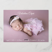 Geboortedatum: Folie Uitnodiging (Achterkant)