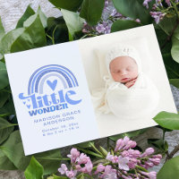 Geboortedatum Foto Briefkaart | Little Wonder